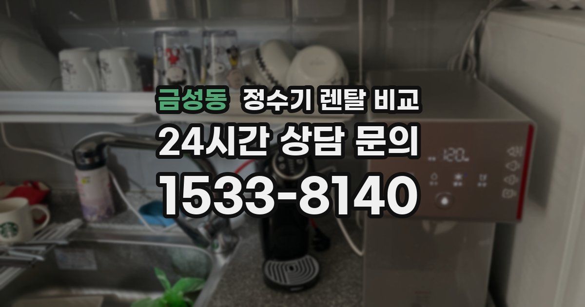 금성동 정수기 렌탈 비교