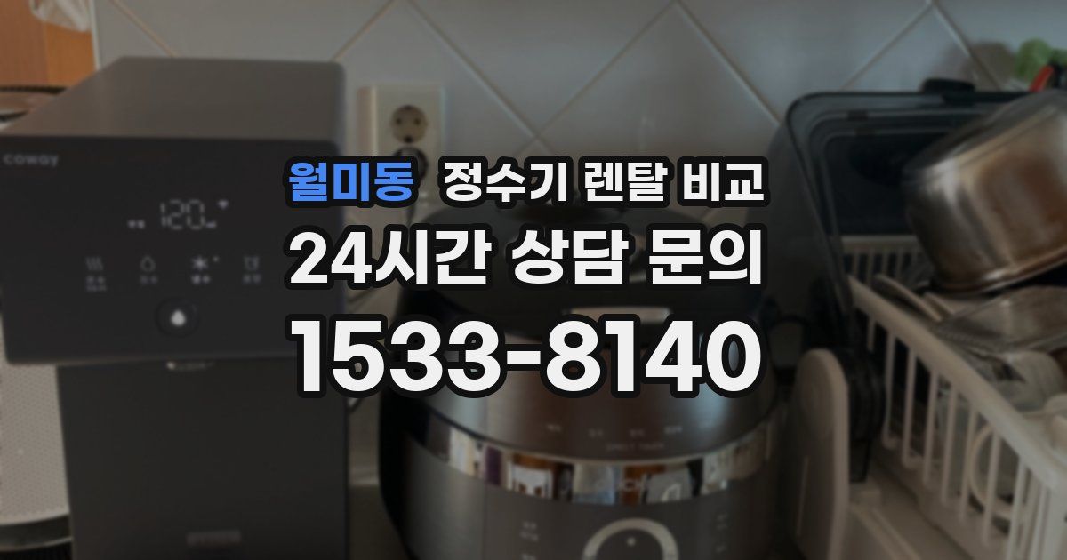 월미동 정수기 렌탈 비교