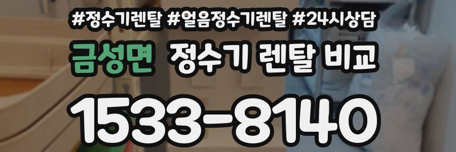 금성면 정수기 렌탈 비교