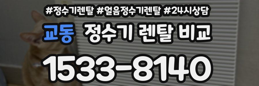 교동 정수기 렌탈 비교