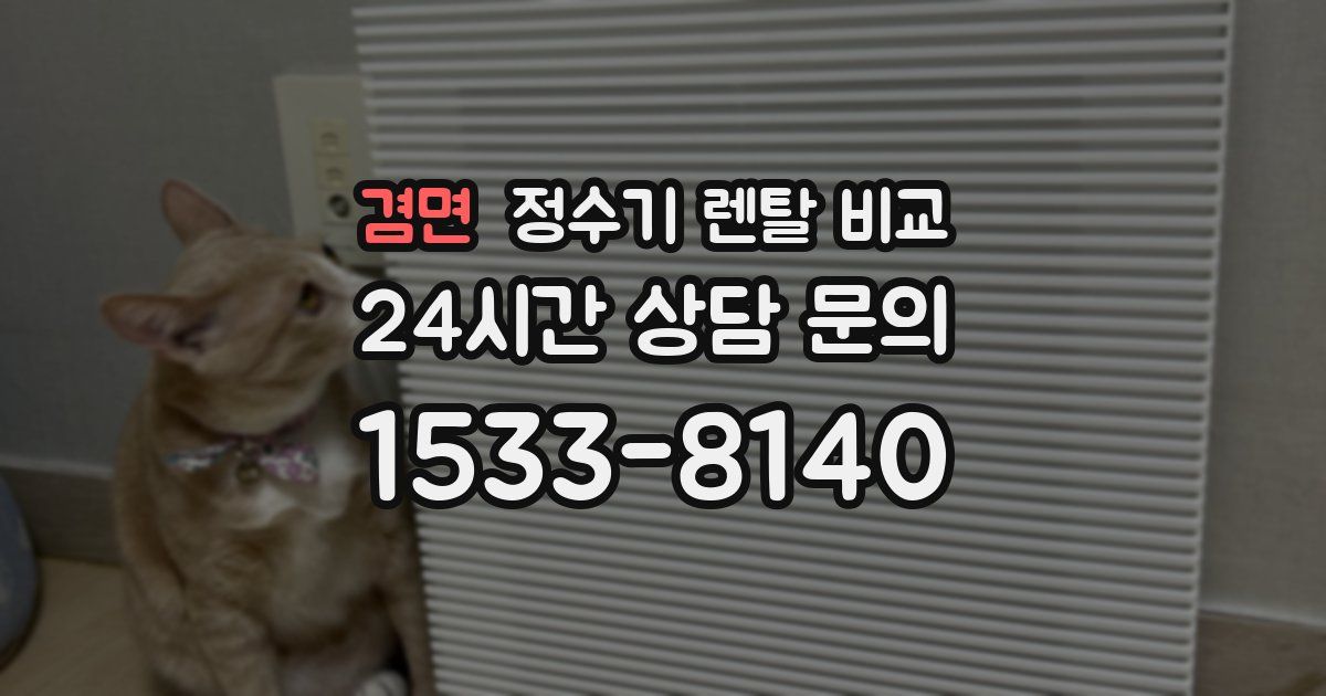 겸면 정수기 렌탈 비교