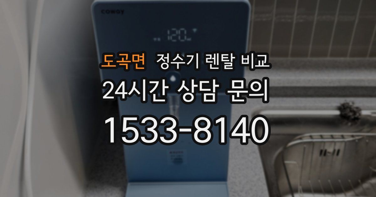 도곡면 정수기 렌탈 비교