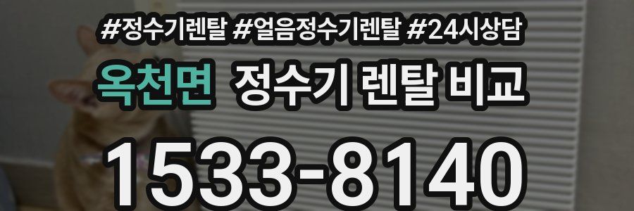옥천면 정수기 렌탈 비교