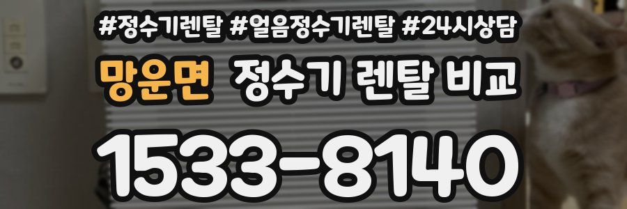 망운면 정수기 렌탈 비교
