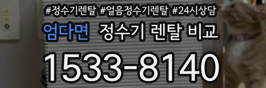 엄다면 정수기 렌탈 비교