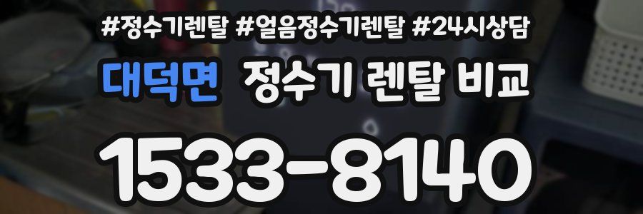 대덕면 정수기 렌탈 비교