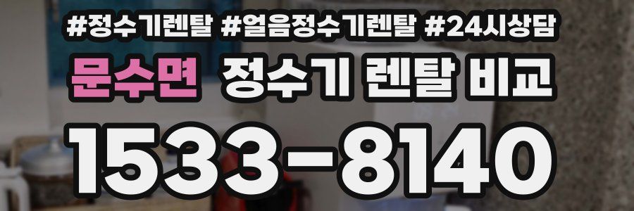 문수면 정수기 렌탈 비교