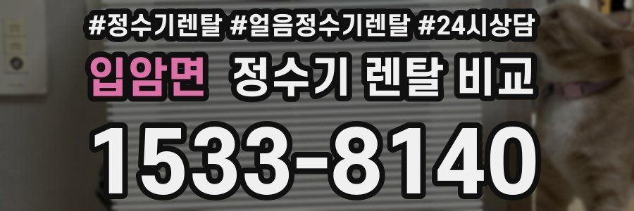 입암면 정수기 렌탈 비교