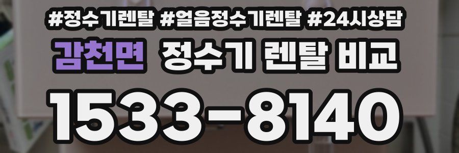 감천면 정수기 렌탈 비교