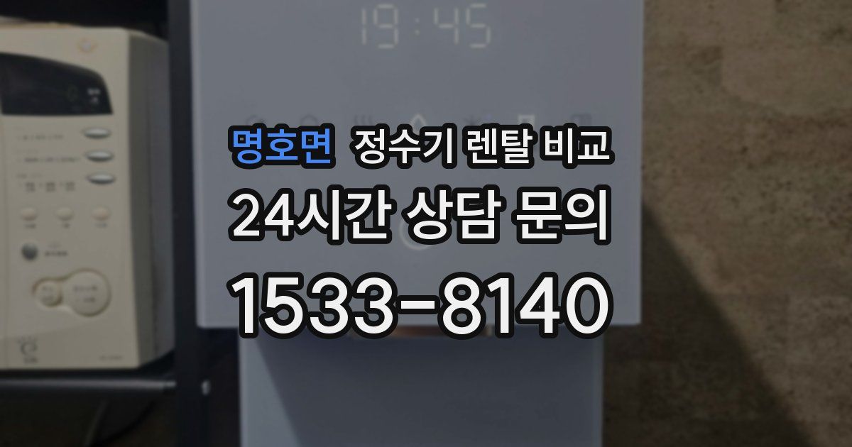명호면 정수기 렌탈 비교