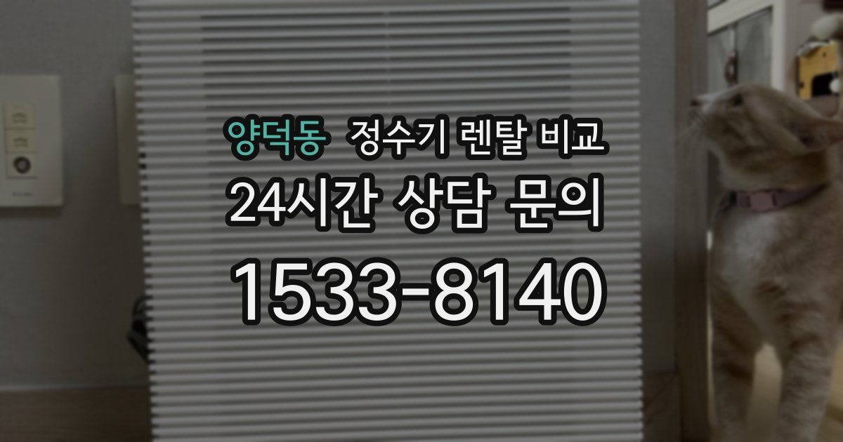 양덕동 정수기 렌탈 비교