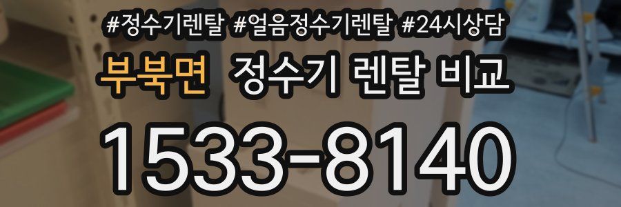 부북면 정수기 렌탈 비교