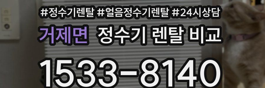 거제면 정수기 렌탈 비교