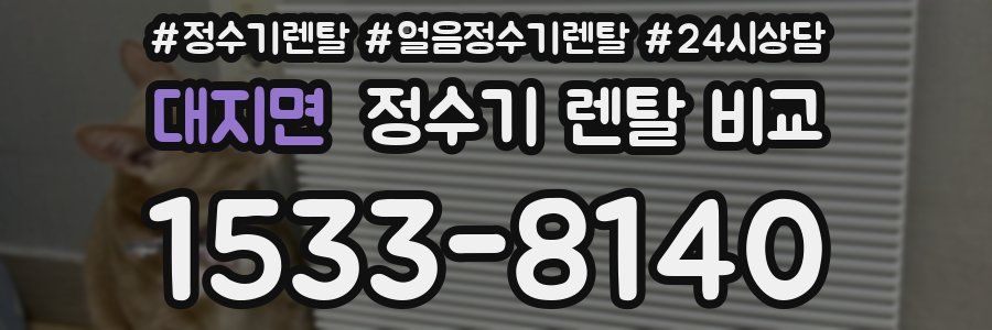 대지면 정수기 렌탈 비교