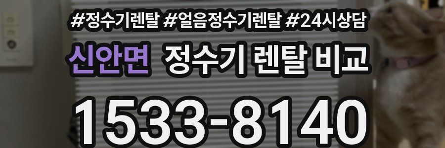 신안면 정수기 렌탈 비교