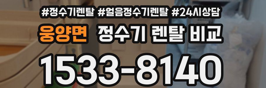 웅양면 정수기 렌탈 비교