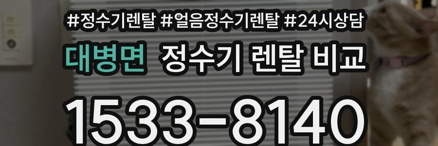 대병면 정수기 렌탈 비교