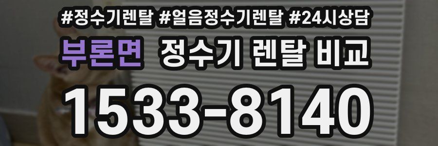 부론면 정수기 렌탈 비교