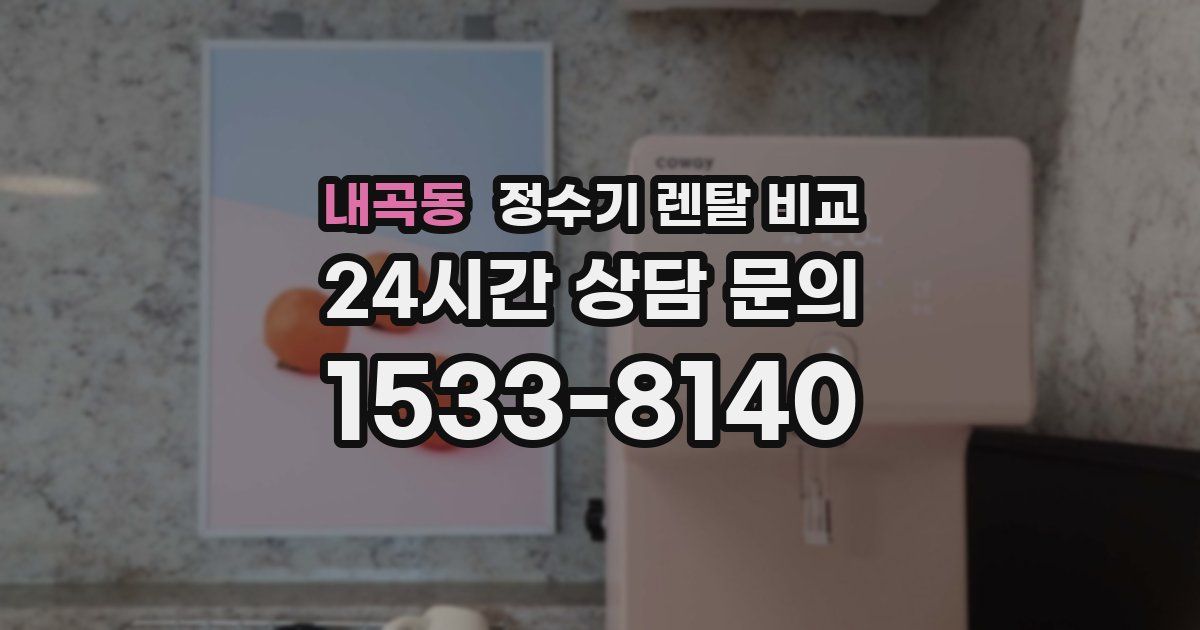 내곡동 정수기 렌탈 비교