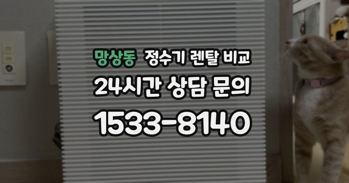 망상동 정수기 렌탈 비교