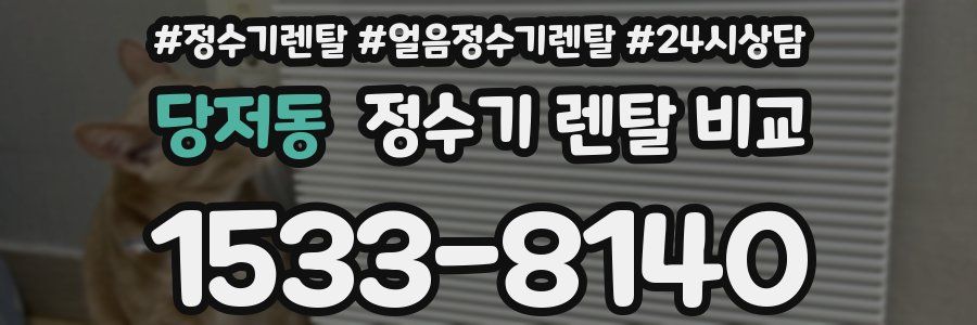 당저동 정수기 렌탈 비교