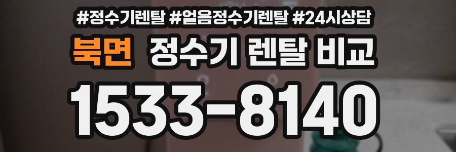북면 정수기 렌탈 비교