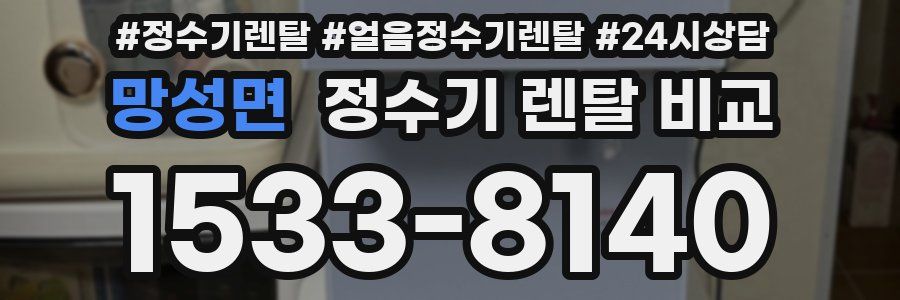 망성면 정수기 렌탈 비교