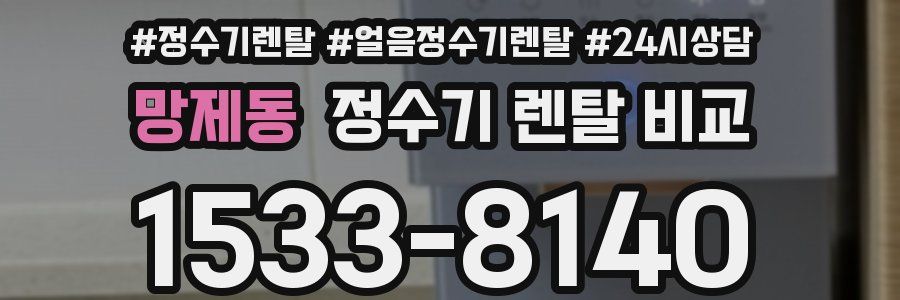 망제동 정수기 렌탈 비교