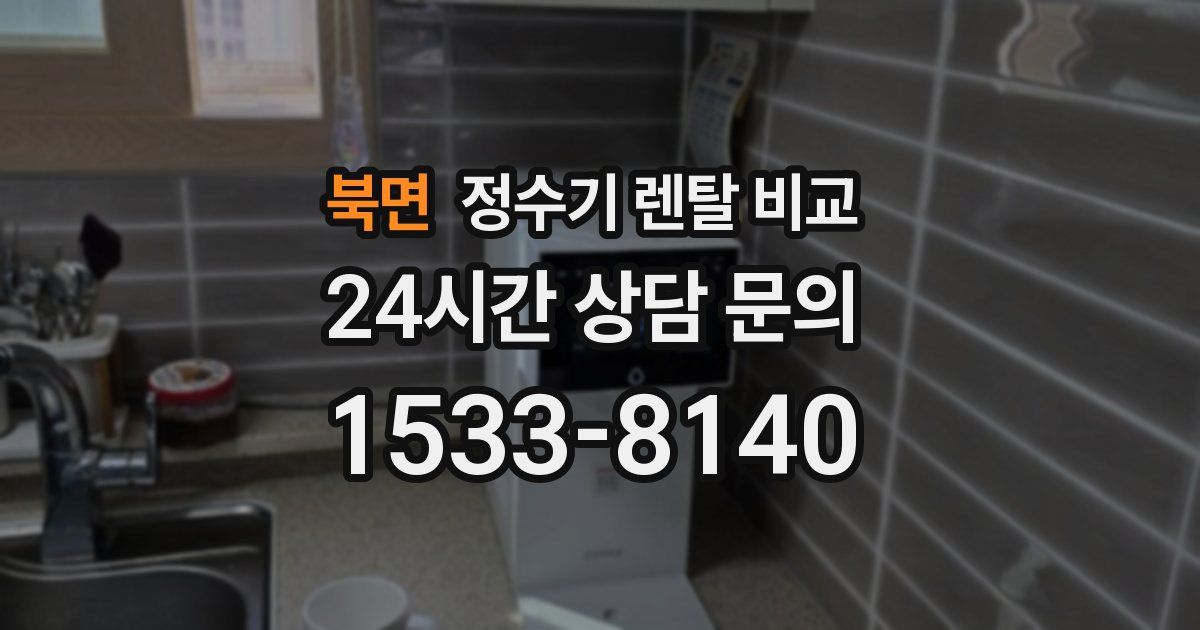 북면 정수기 렌탈 비교