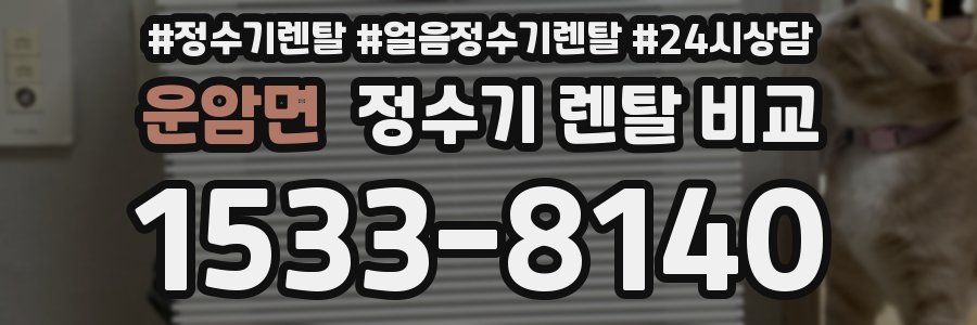 운암면 정수기 렌탈 비교