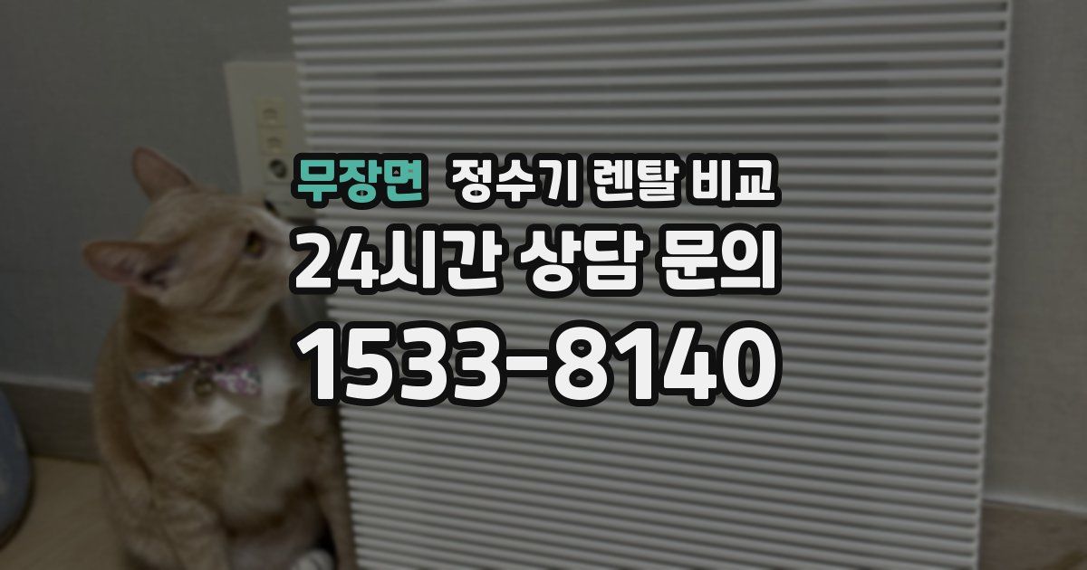 무장면 정수기 렌탈 비교