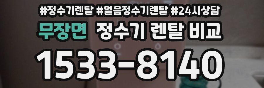 무장면 정수기 렌탈 비교