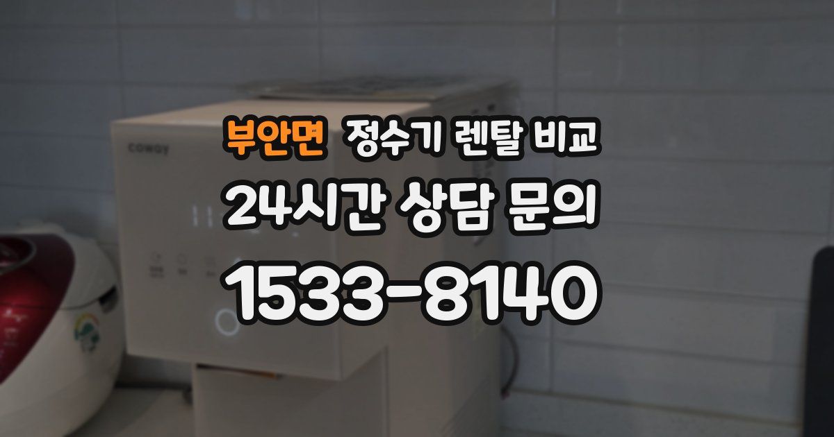 부안면 정수기 렌탈 비교
