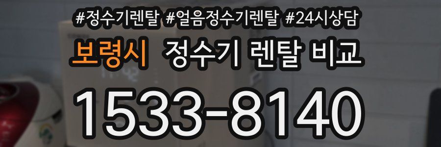 보령시 정수기 렌탈 비교