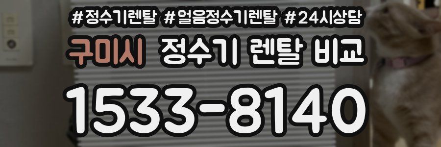 구미시 정수기 렌탈 비교