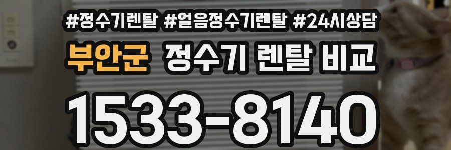 부안군 정수기 렌탈 비교