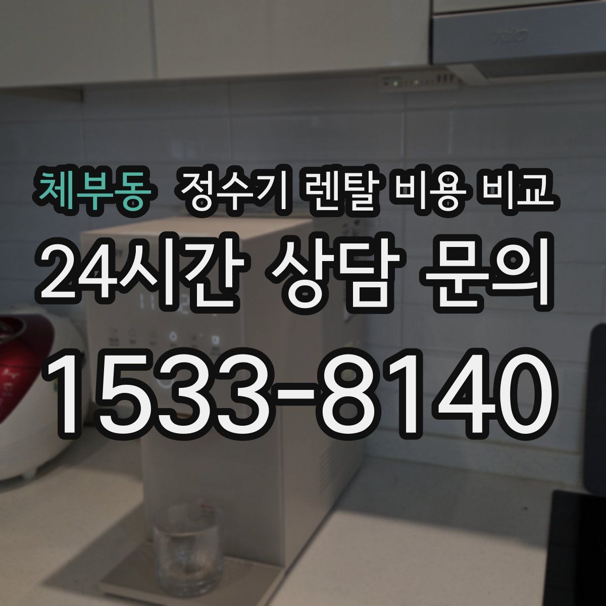 체부동 정수기 렌탈 비용 비교