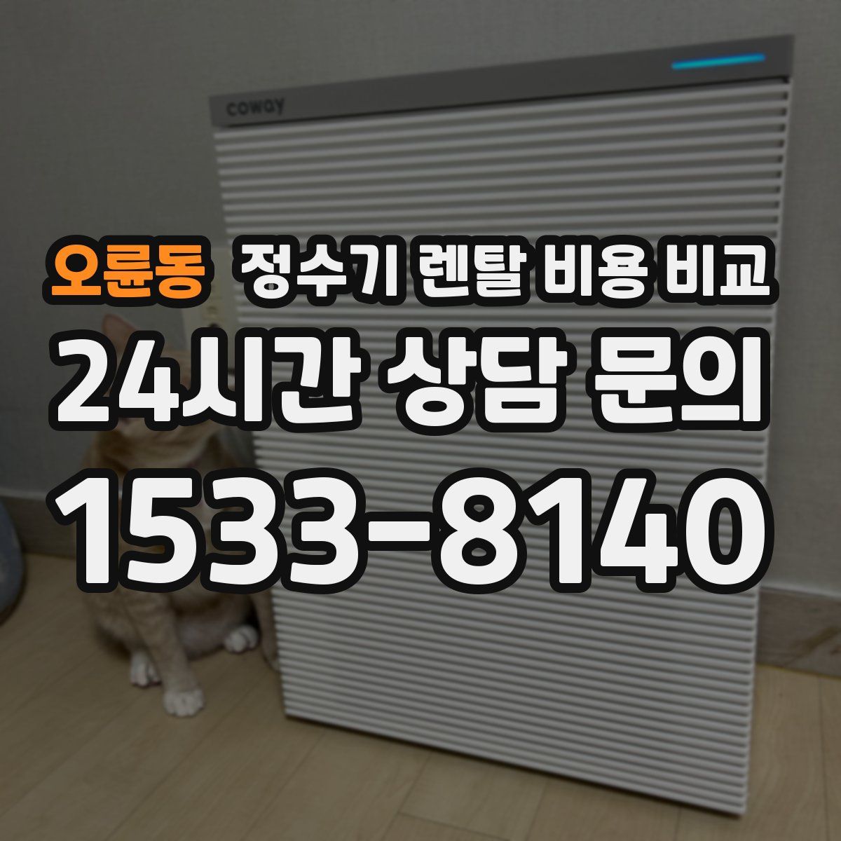오륜동 정수기 렌탈 비용 비교
