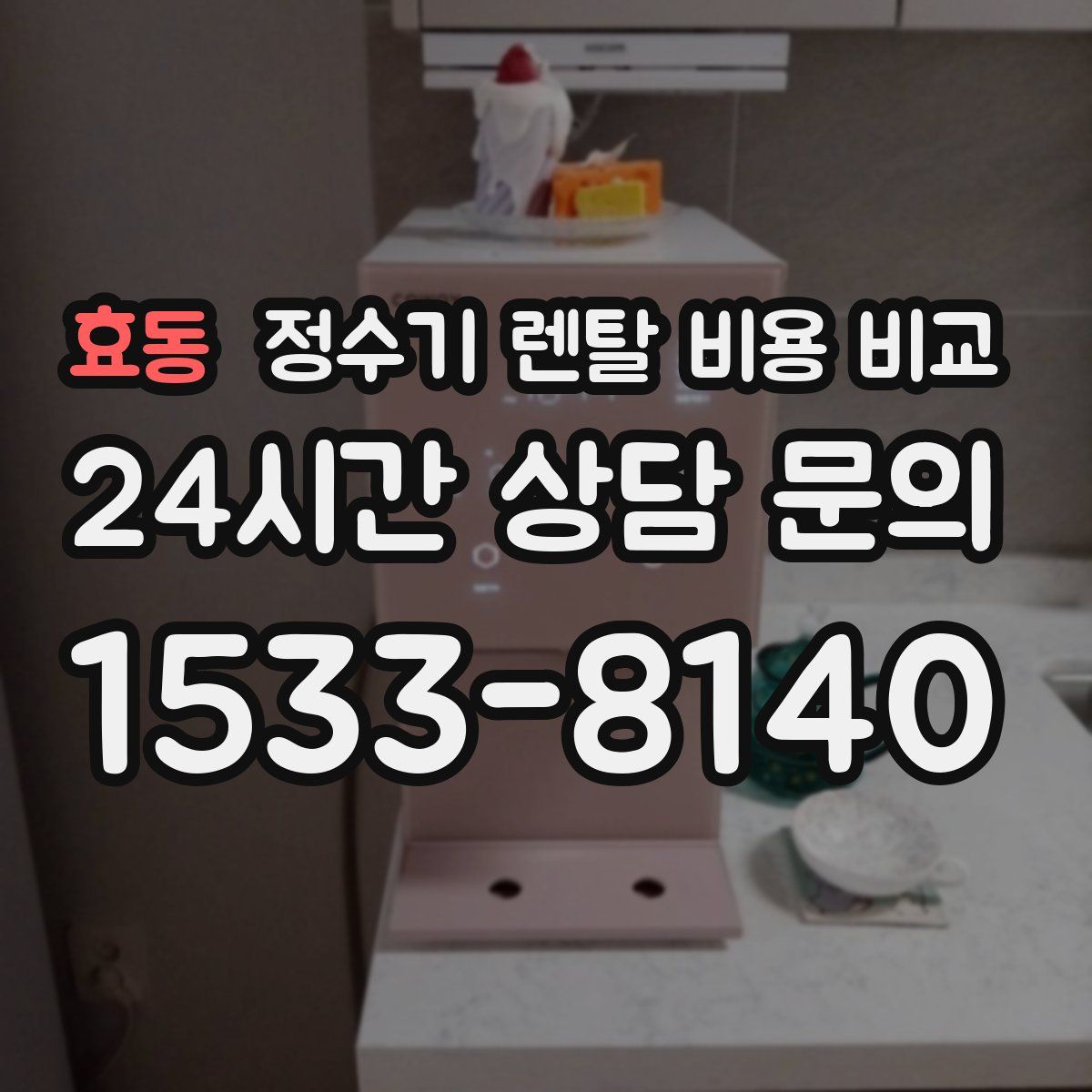 효동 정수기 렌탈 비용 비교
