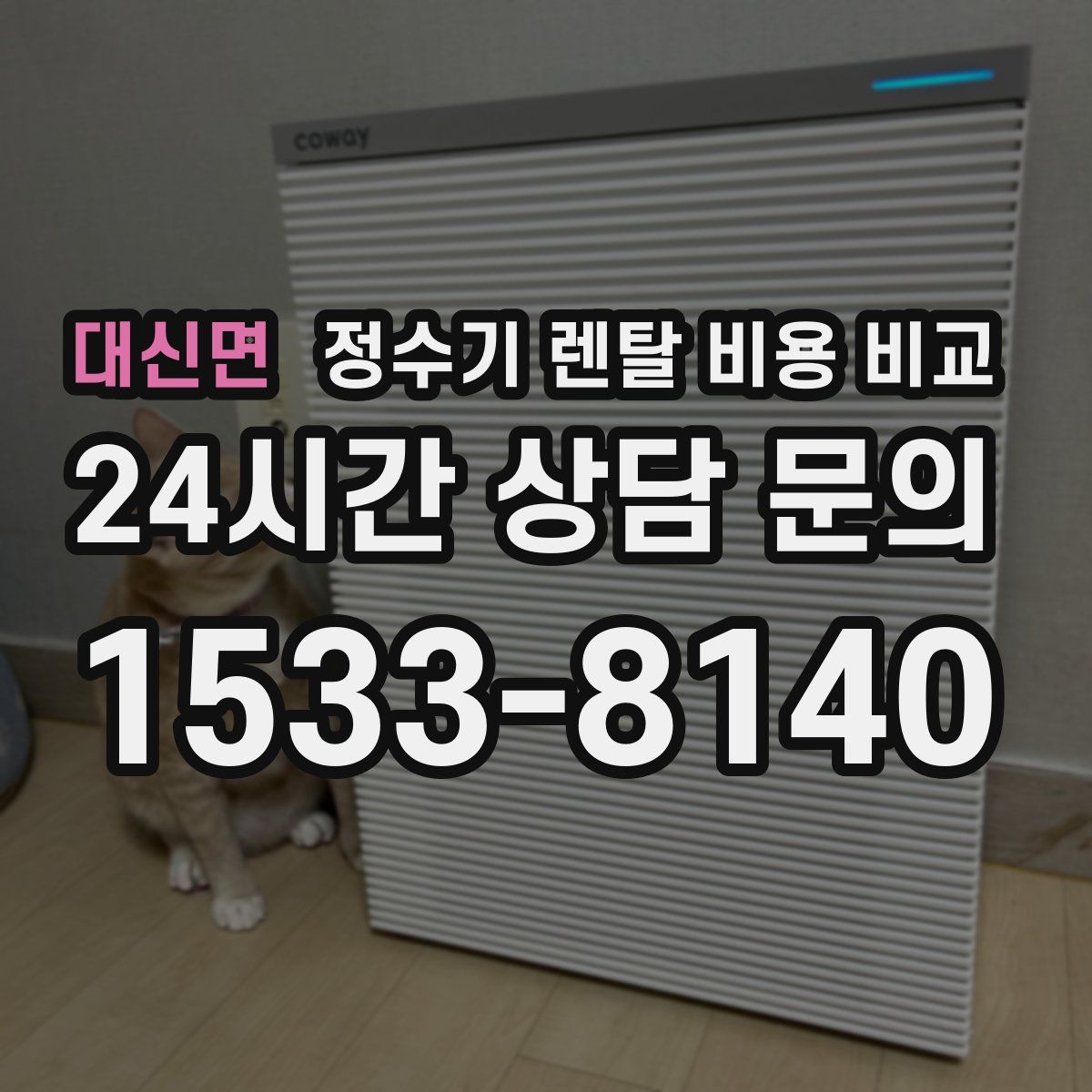 대신면 정수기 렌탈 비용 비교