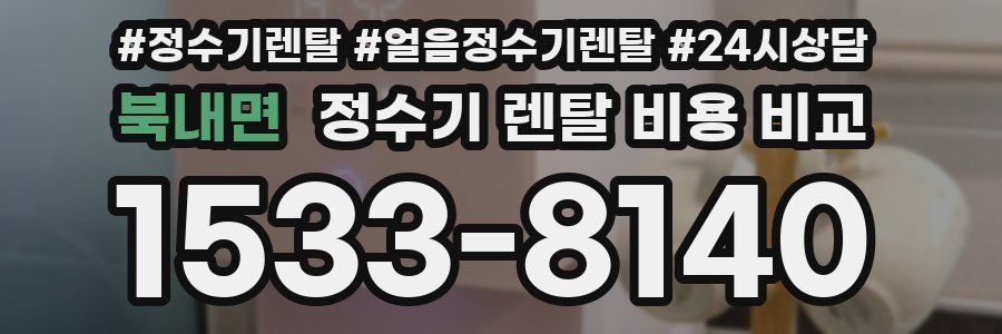 북내면 정수기 렌탈 비용 비교
