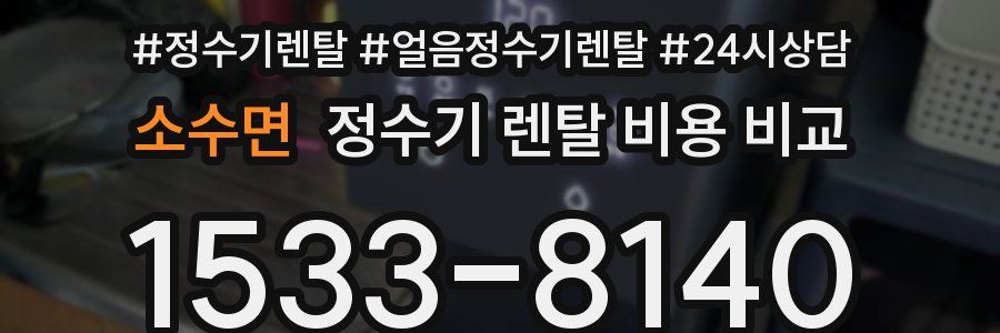 소수면 정수기 렌탈 비용 비교