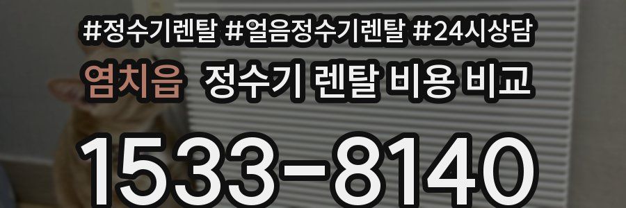 염치읍 정수기 렌탈 비용 비교
