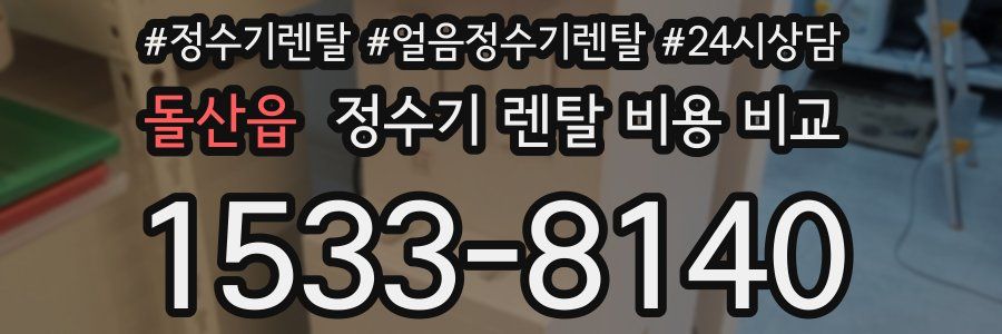 돌산읍 정수기 렌탈 비용 비교