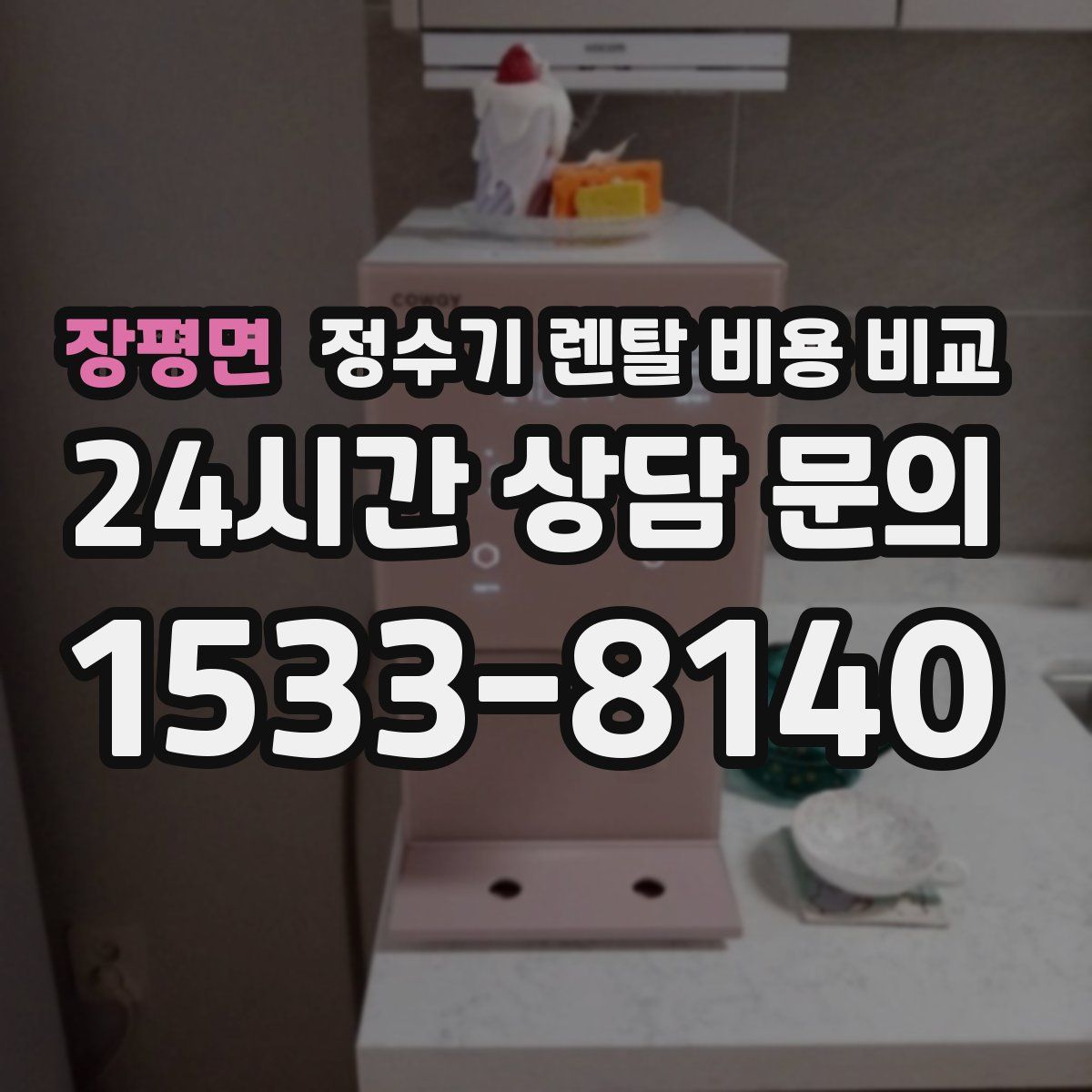 장평면 정수기 렌탈 비용 비교
