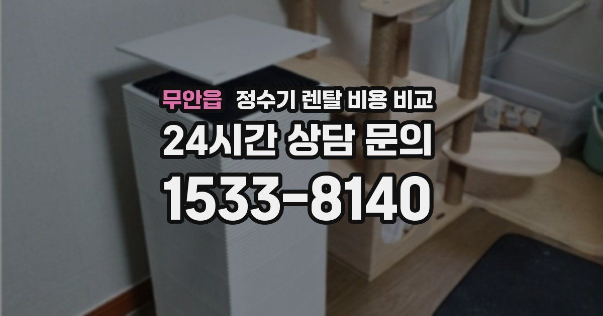 무안읍 정수기 렌탈 비용 비교