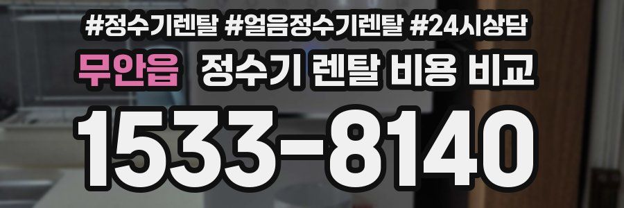 무안읍 정수기 렌탈 비용 비교