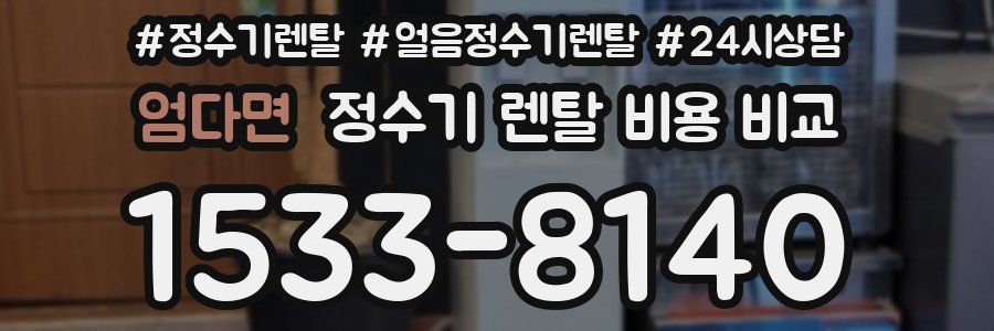 엄다면 정수기 렌탈 비용 비교