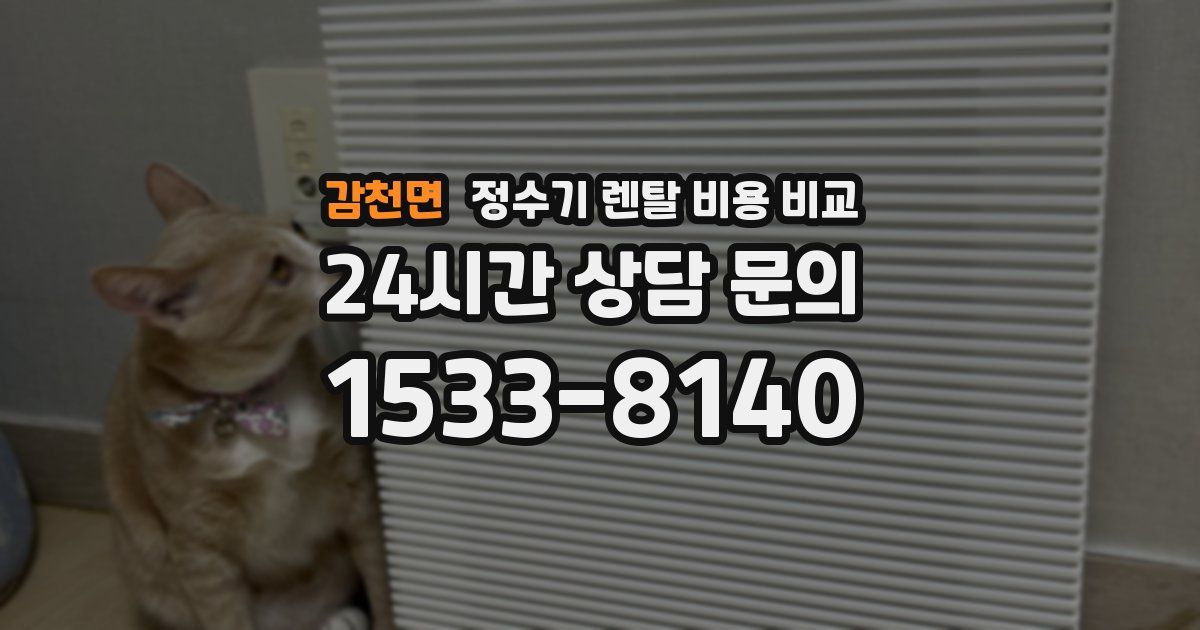 감천면 정수기 렌탈 비용 비교