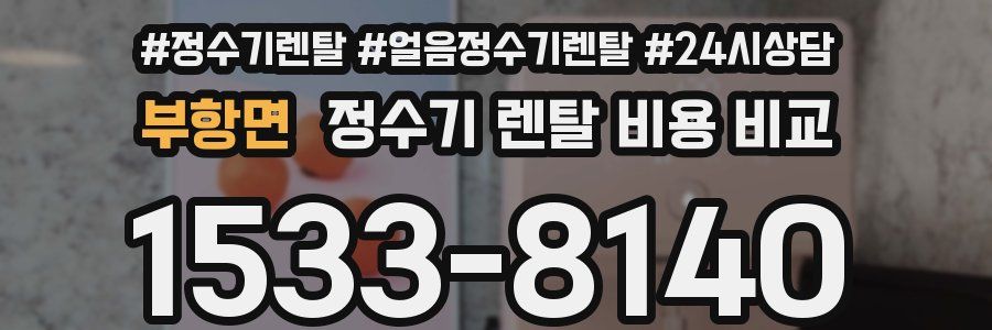 부항면 정수기 렌탈 비용 비교